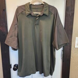 5.11 Tactical Men's Rapid Performance Short Sleeve Polo Shirt Green- Size XXL